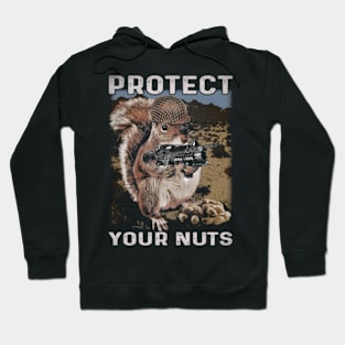 Tail Tales Squirrel Saga, Protect Your Nuts Tee for Nature Lovers Hoodie